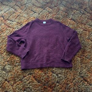 Dark red crewneck sweater